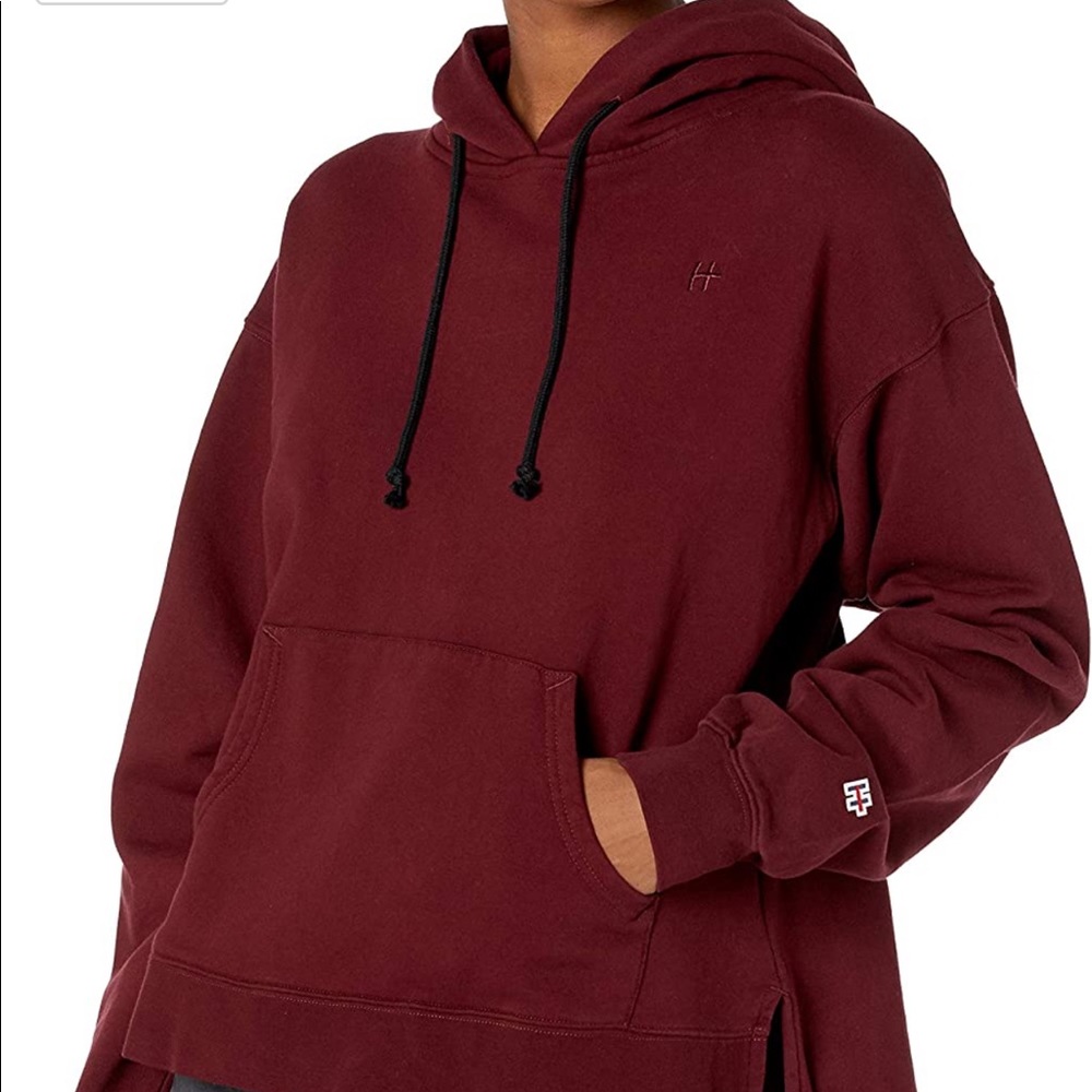 Hudson Jeans Classic Pullover Hoodie Garnet M
